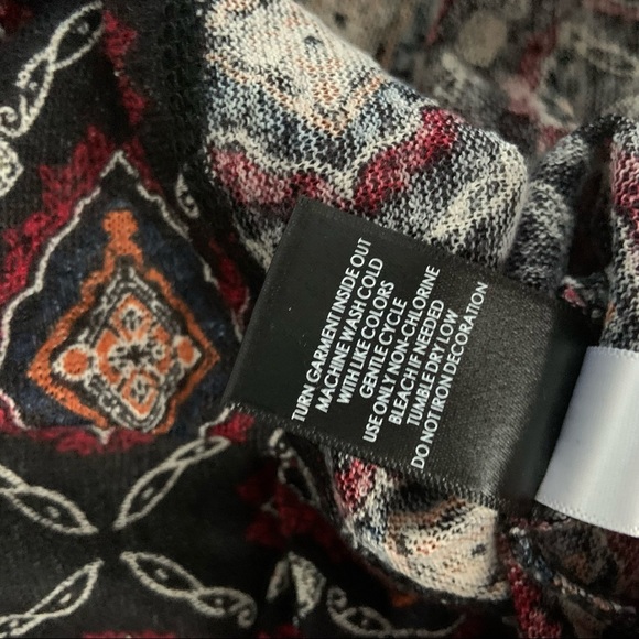 Torrid Open Front Lightweight Diamond Print Soft Cardigan Sweater Top NWT - Picture 11 of 12